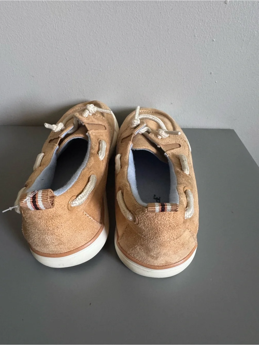 Cat & Jack Kids Tan Suede Moccasin Boat Shoes